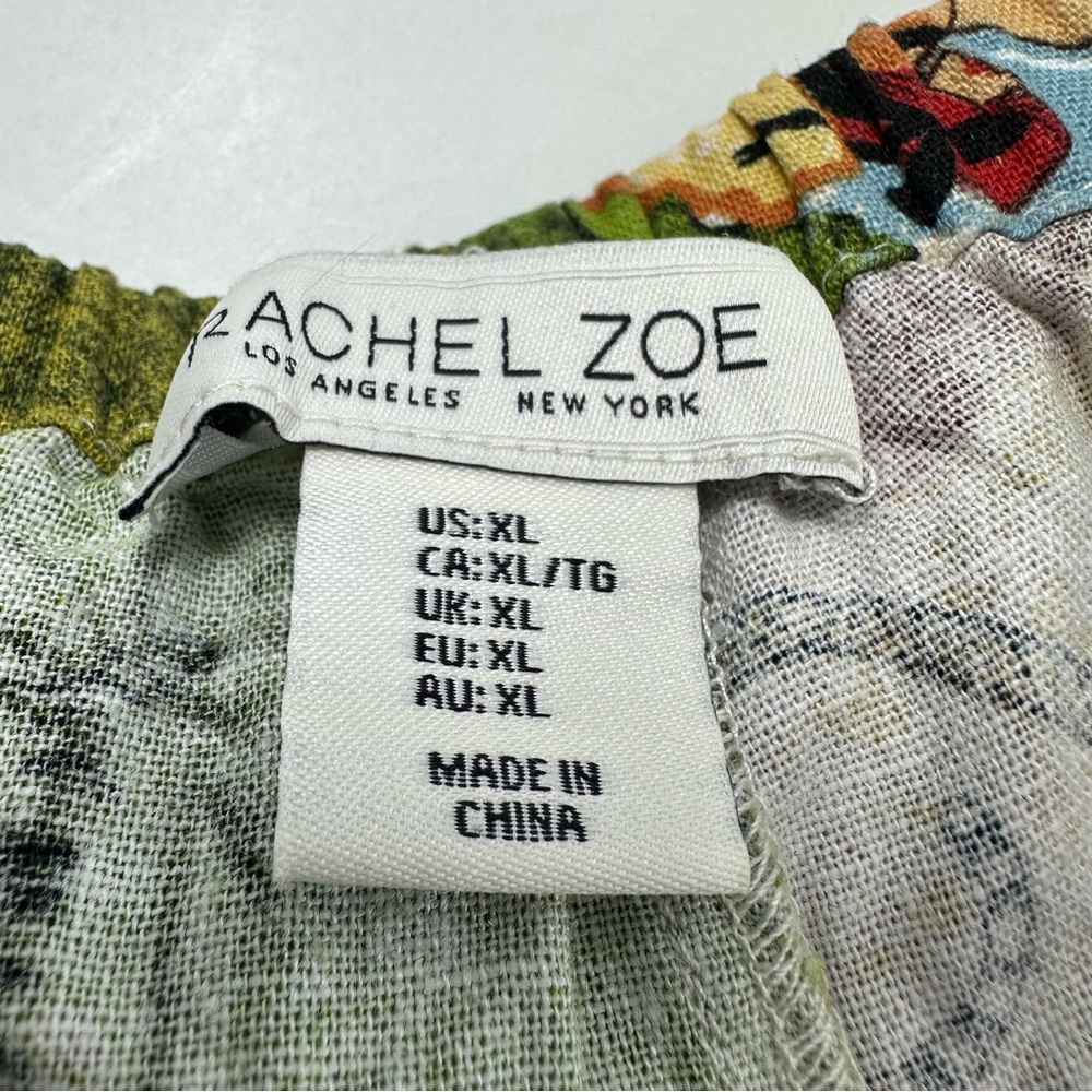 Rachel Zoe Cream Tropical Print Wide Leg Pants - Picture 4 of 10